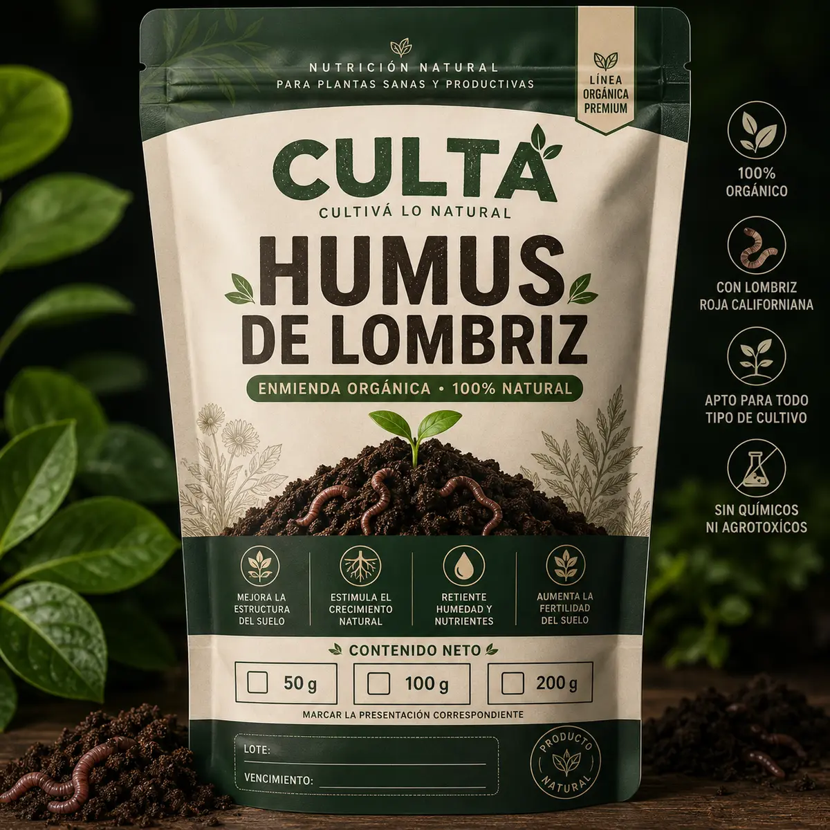 Humus de lombriz CULTA